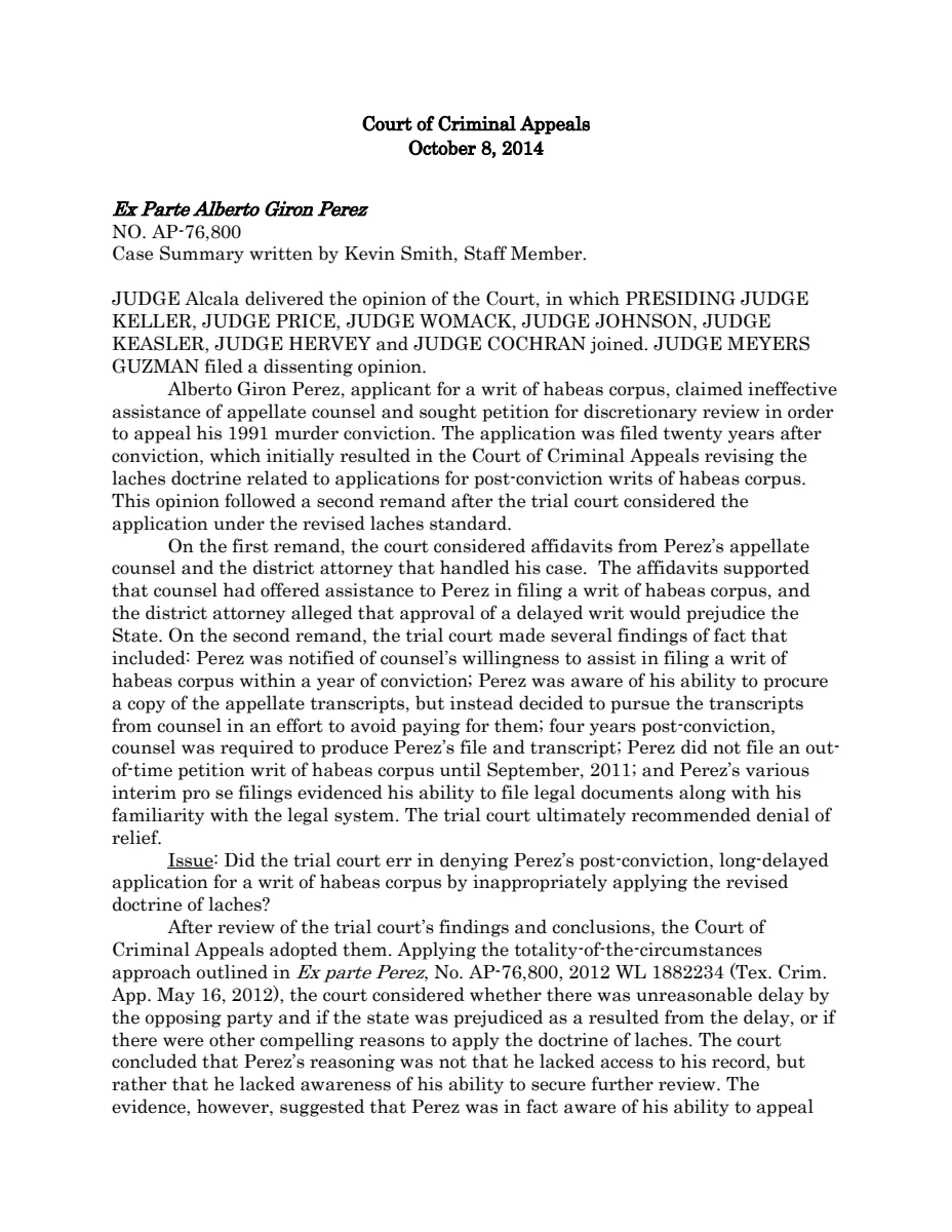 First page of Publication document