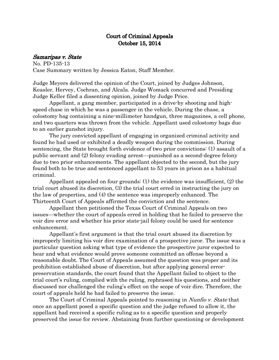 First page of Publication document