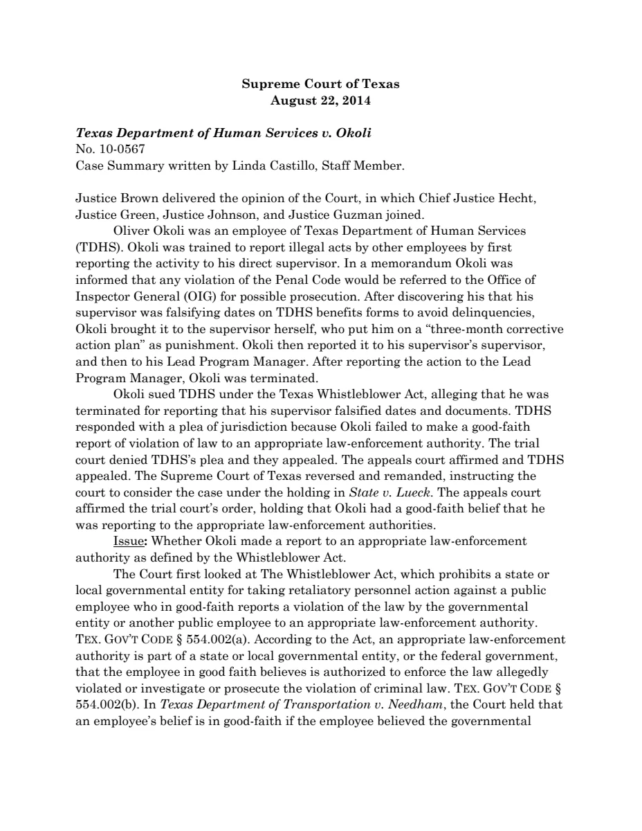 First page of Publication document