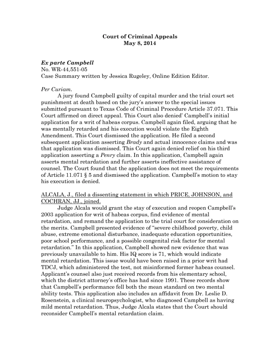First page of Publication document
