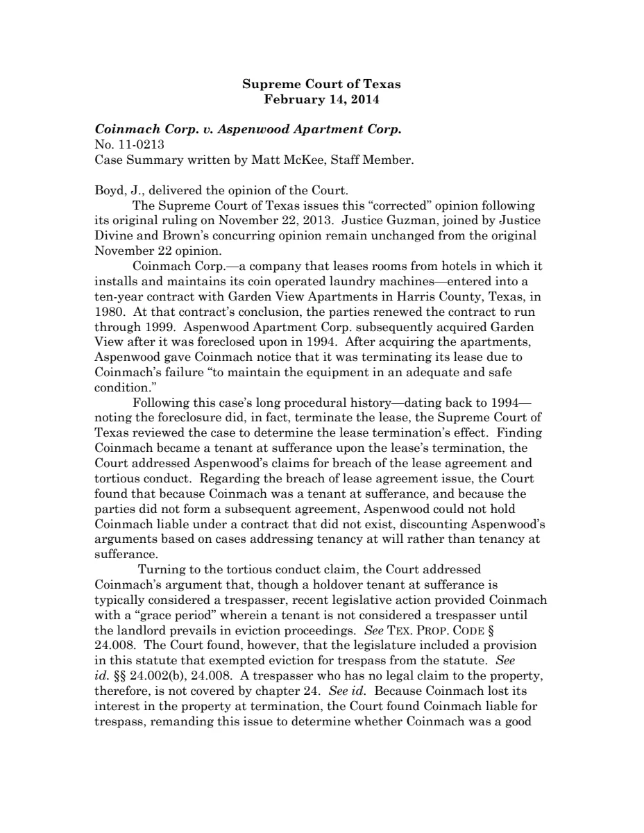 First page of Publication document