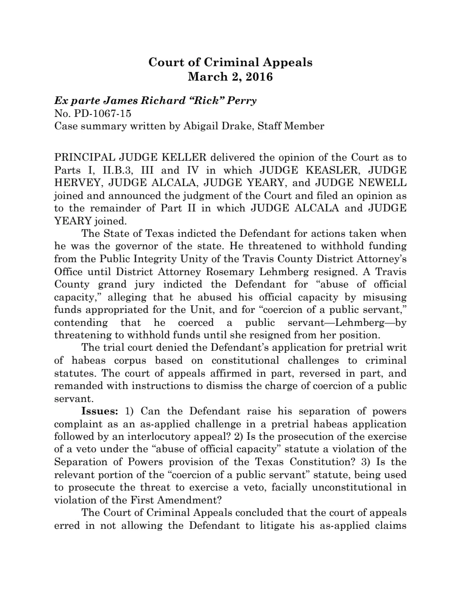 First page of Publication document