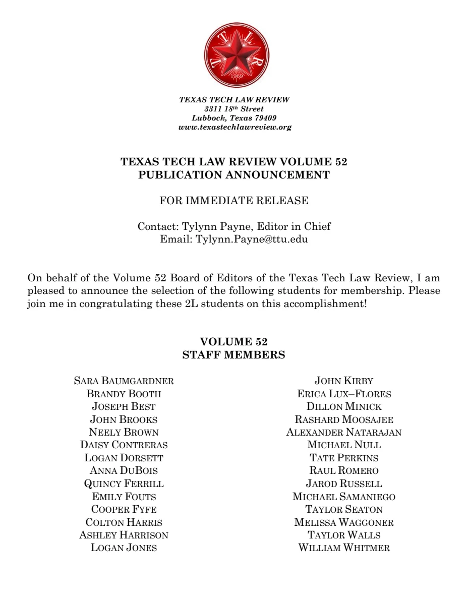 First page of Publication document