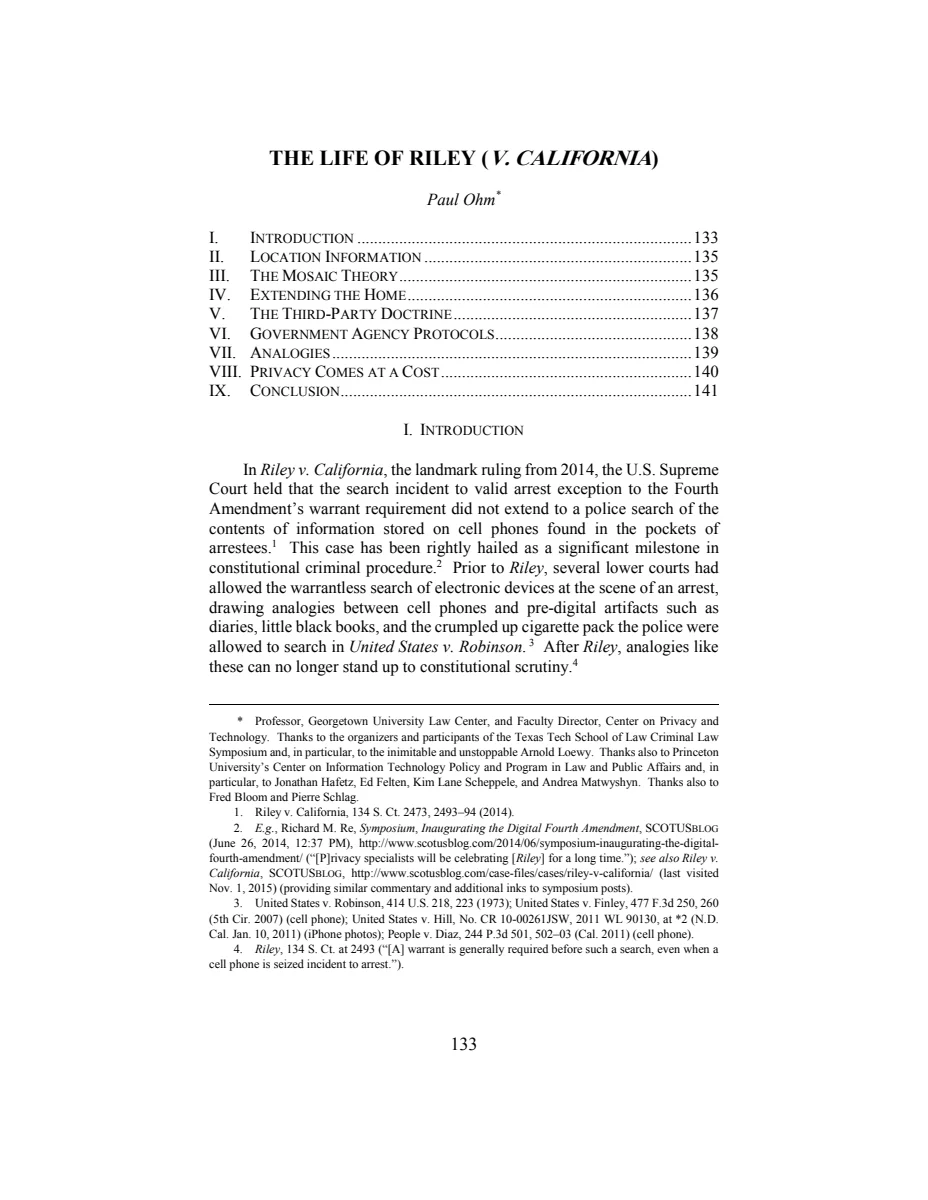 First page of The Life of Riley (v. California)