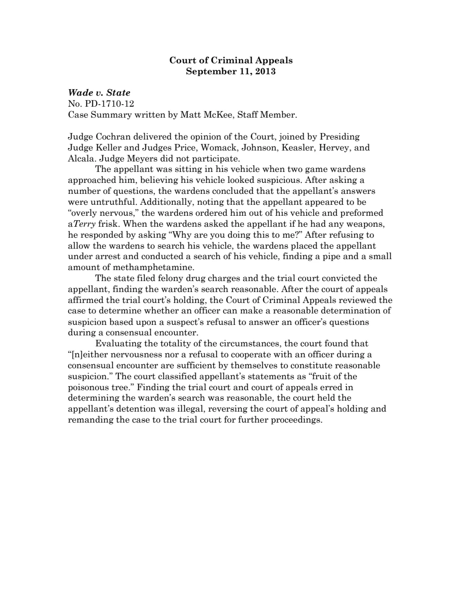 First page of Publication document