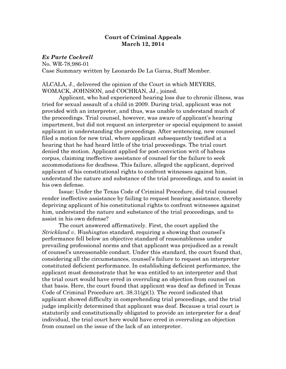 First page of Publication document