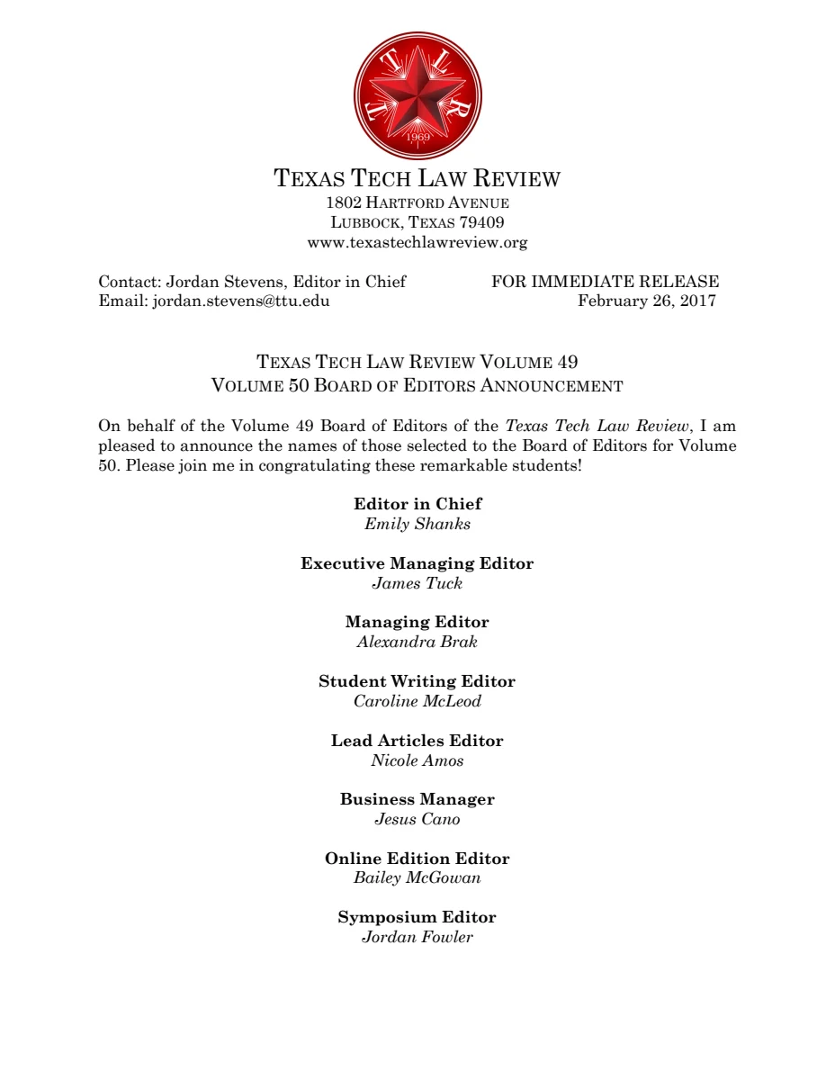 First page of Publication document