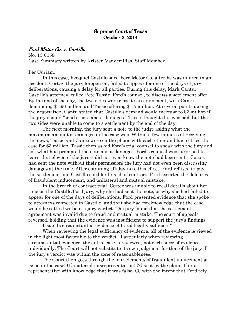 First page of Publication document