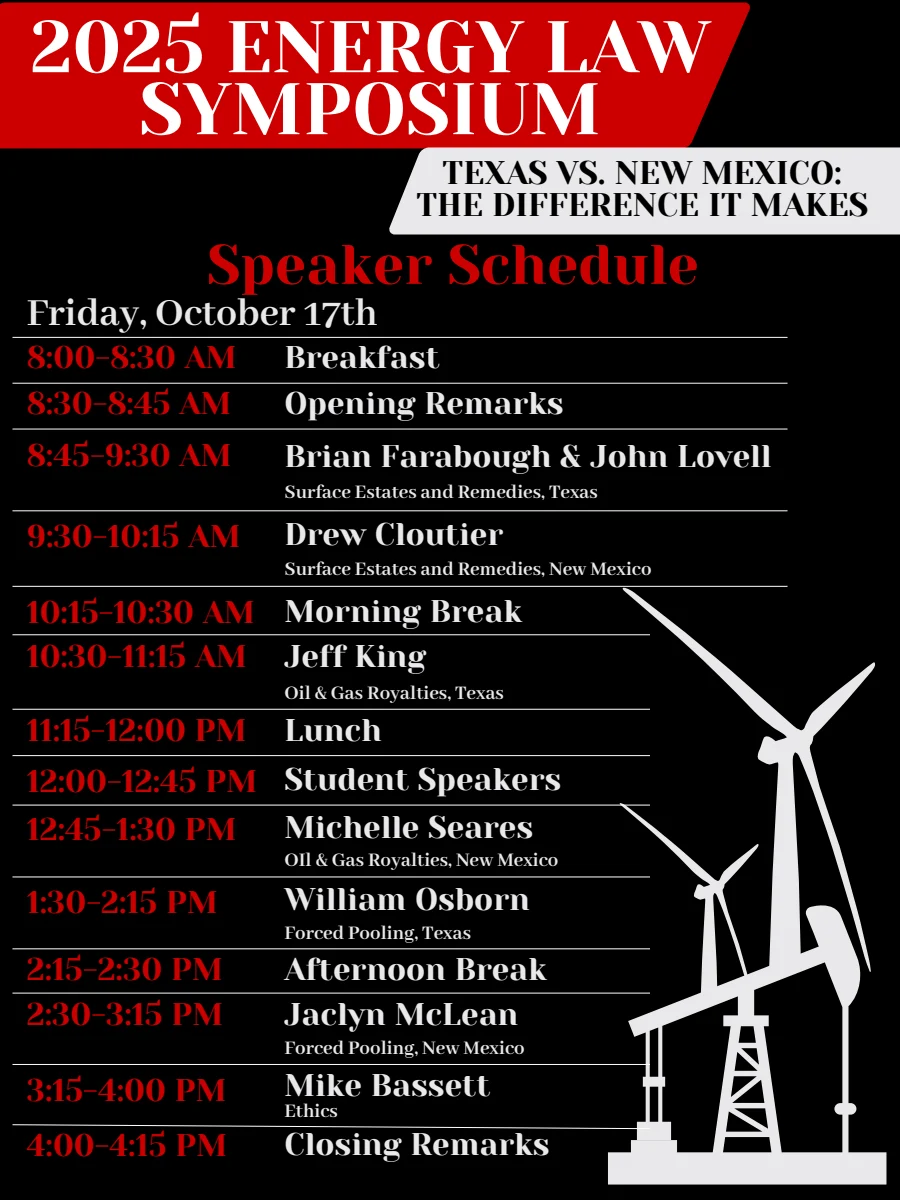 First page of 2025 Speaker Schedule