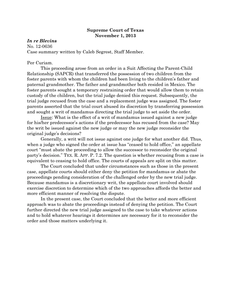 First page of Publication document