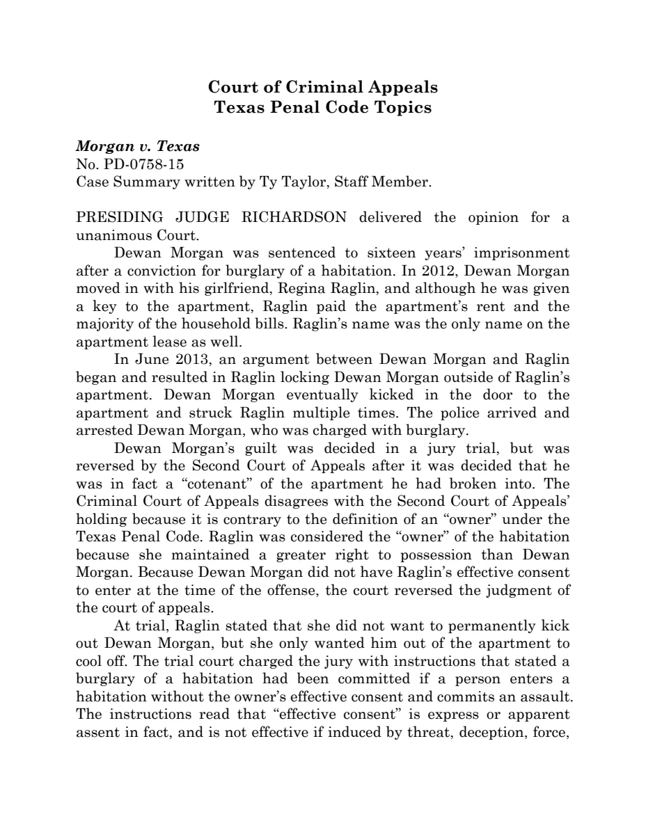First page of Publication document