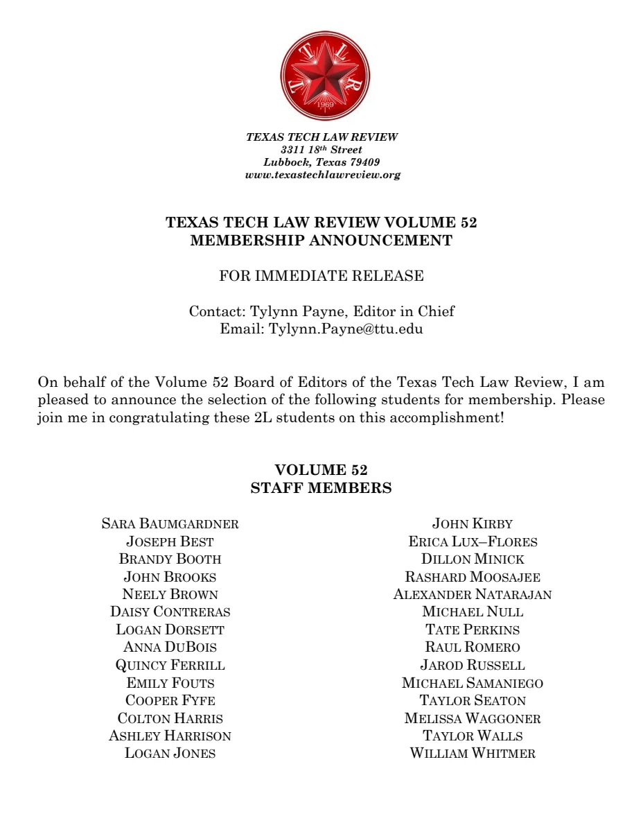 First page of Publication document