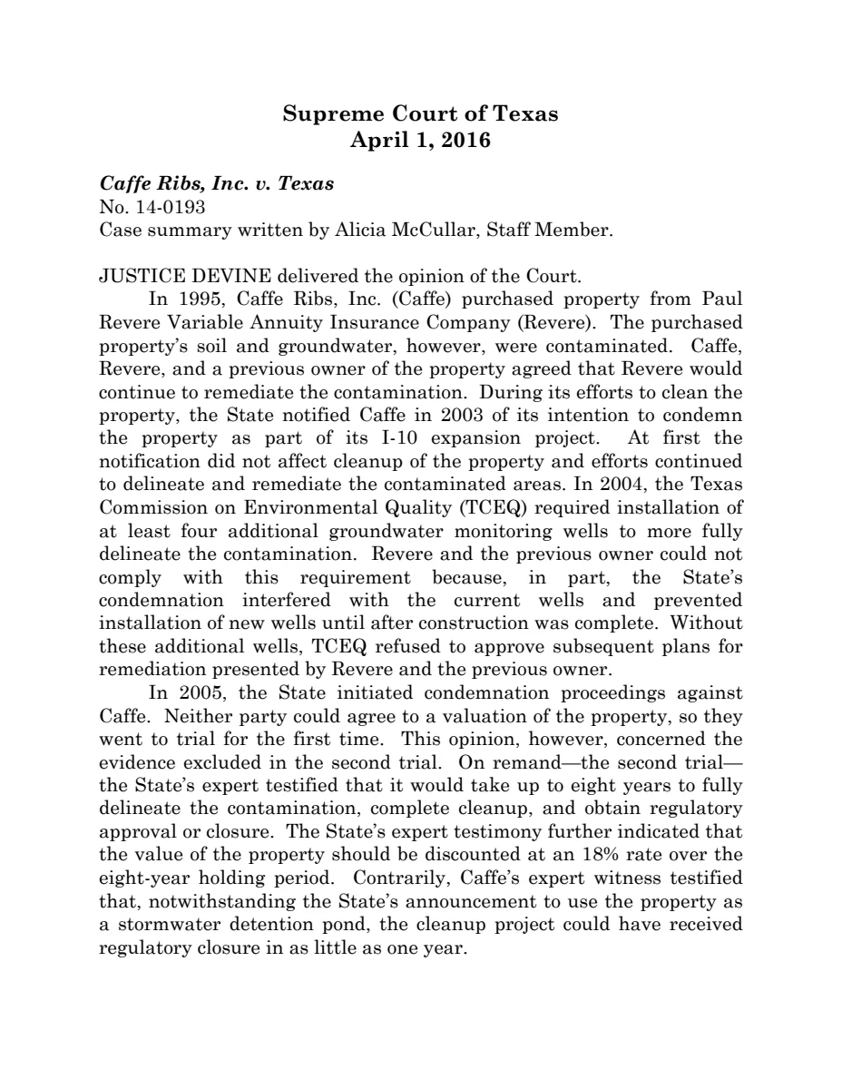 First page of Publication document