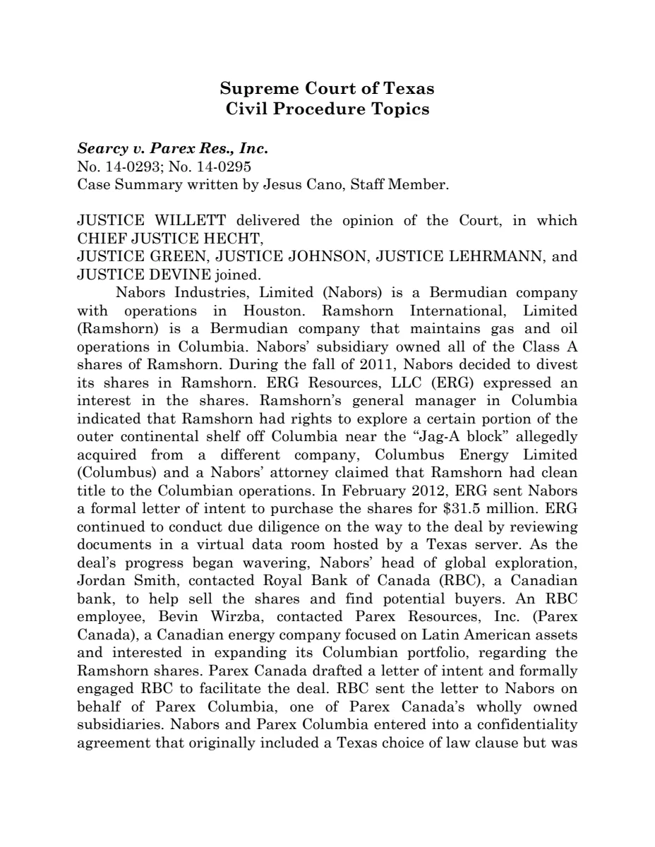 First page of Publication document