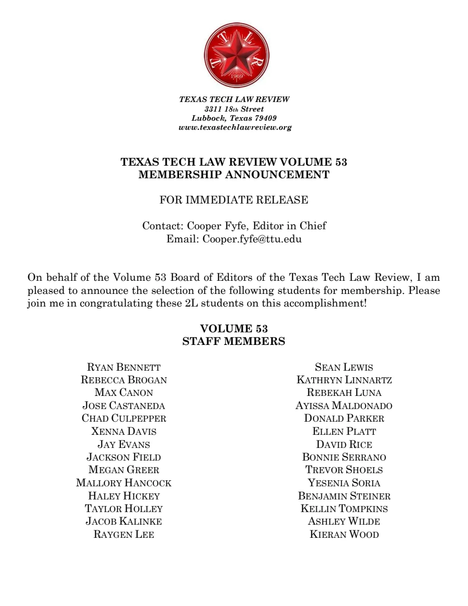 First page of Publication document