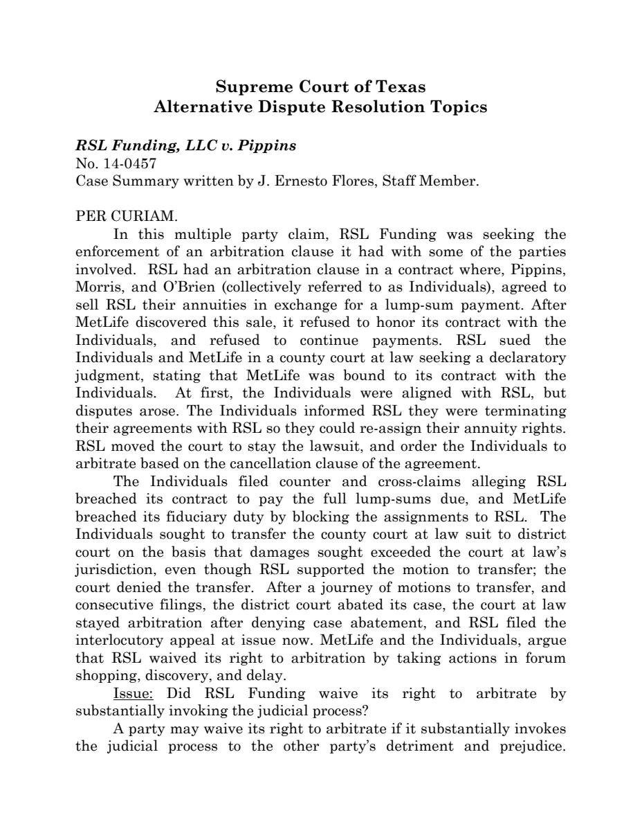 First page of Publication document