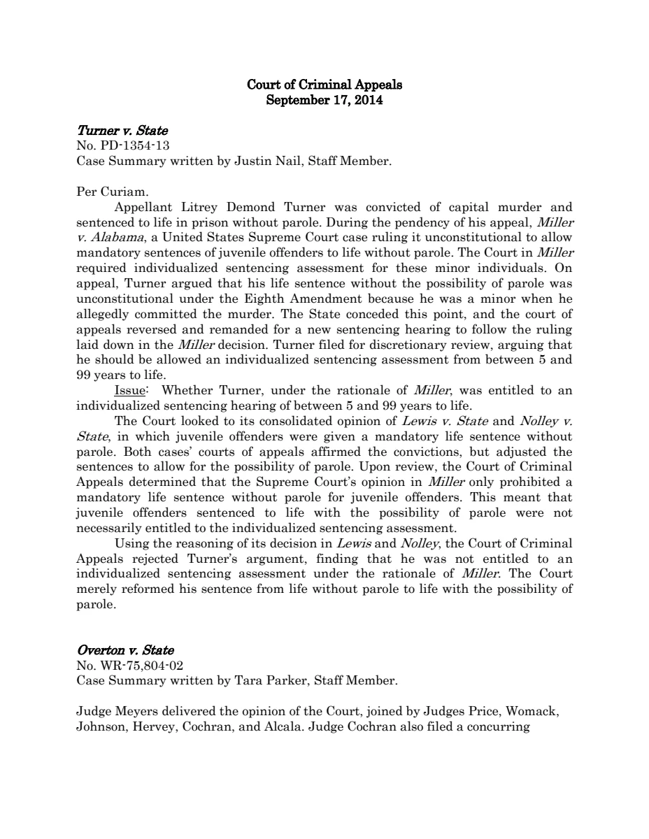 First page of Publication document