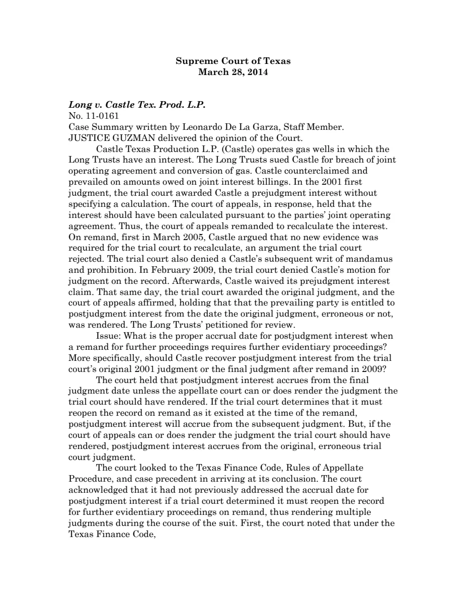First page of Publication document