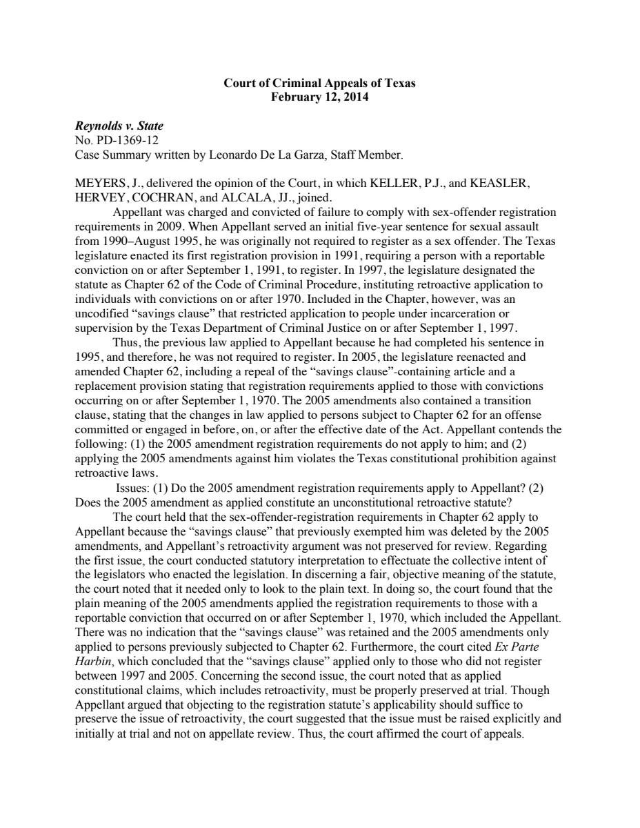 First page of Publication document