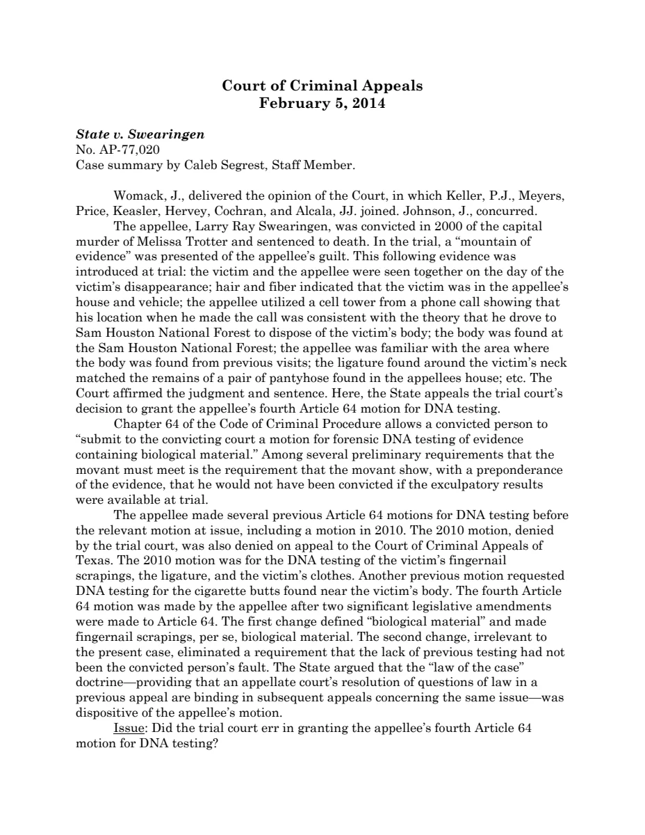 First page of Publication document