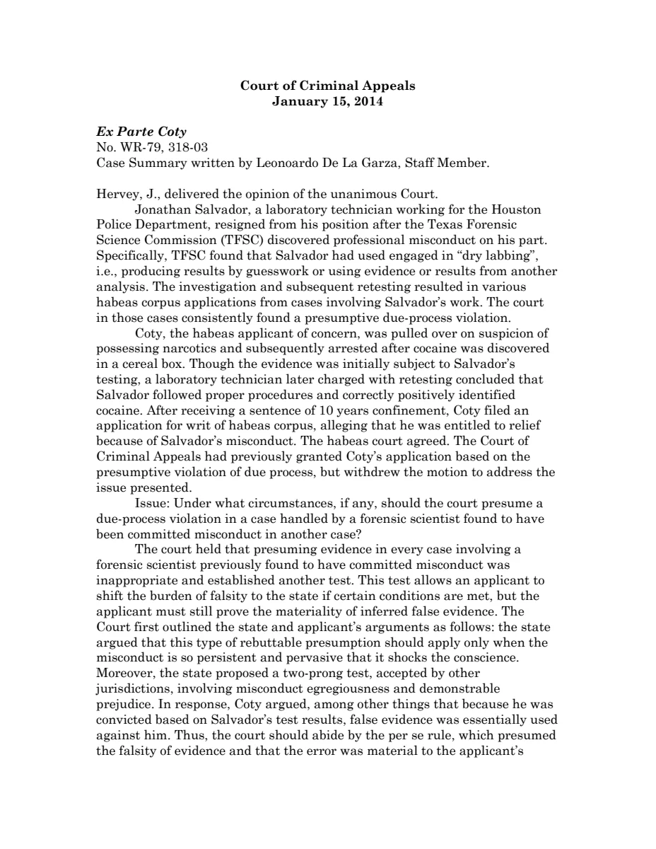 First page of Publication document