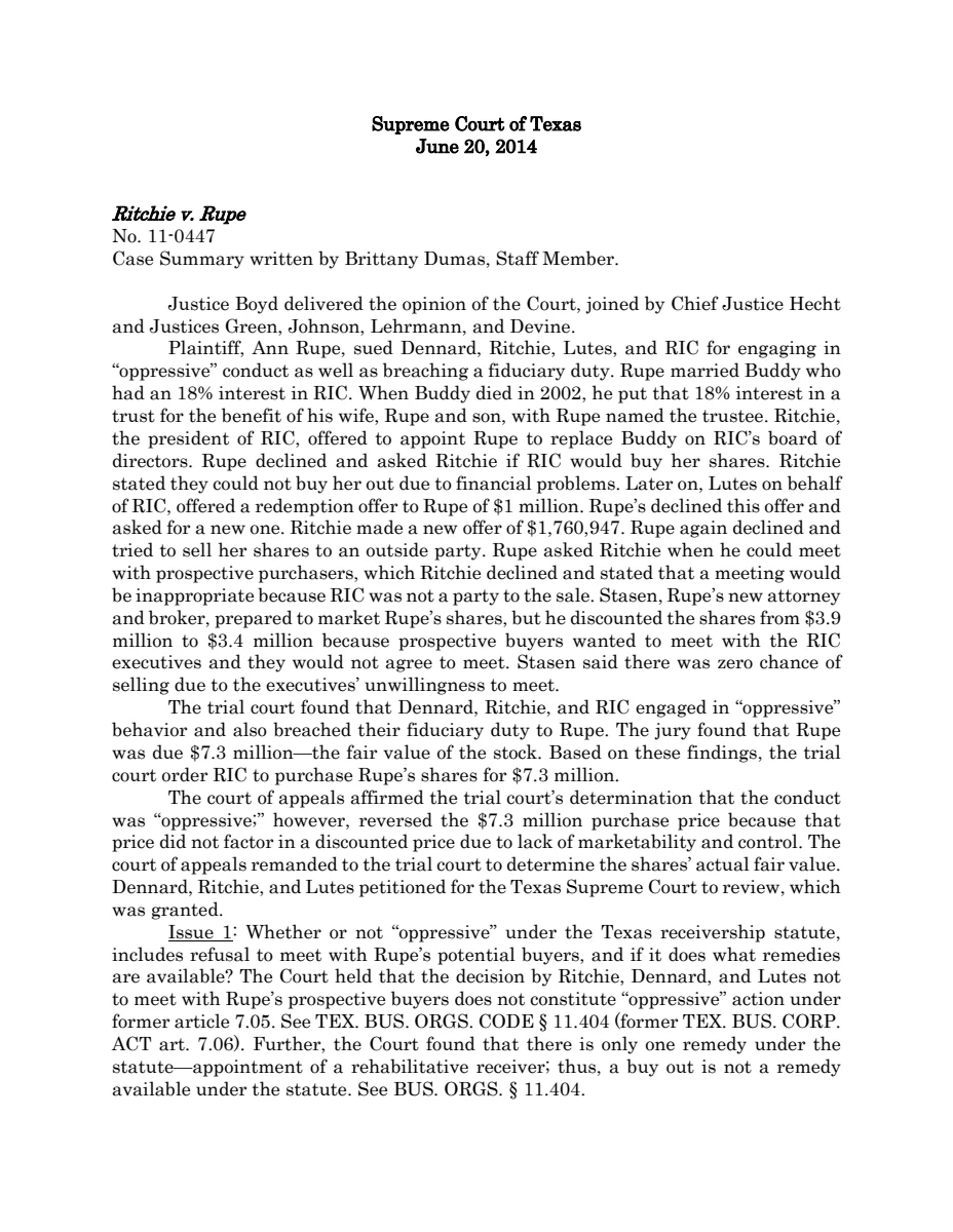 First page of Publication document