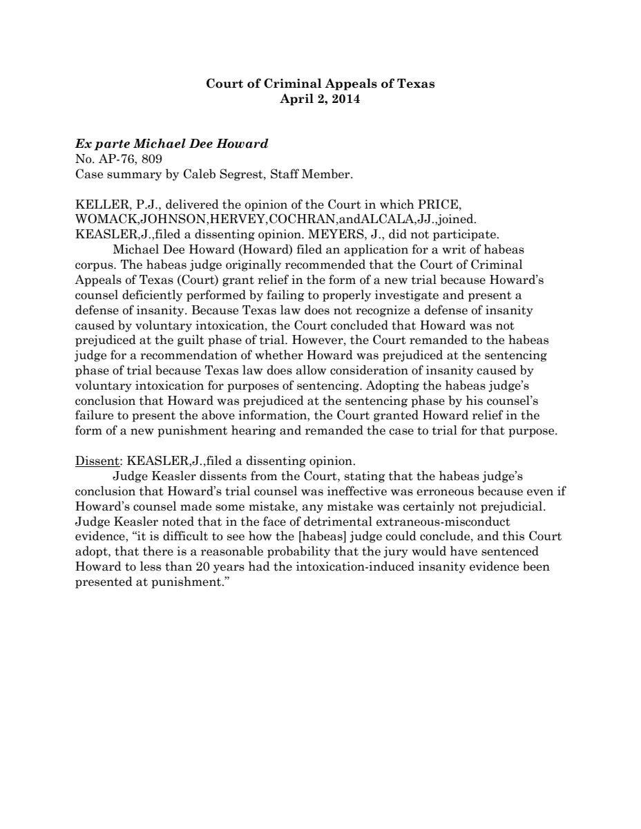 First page of Publication document