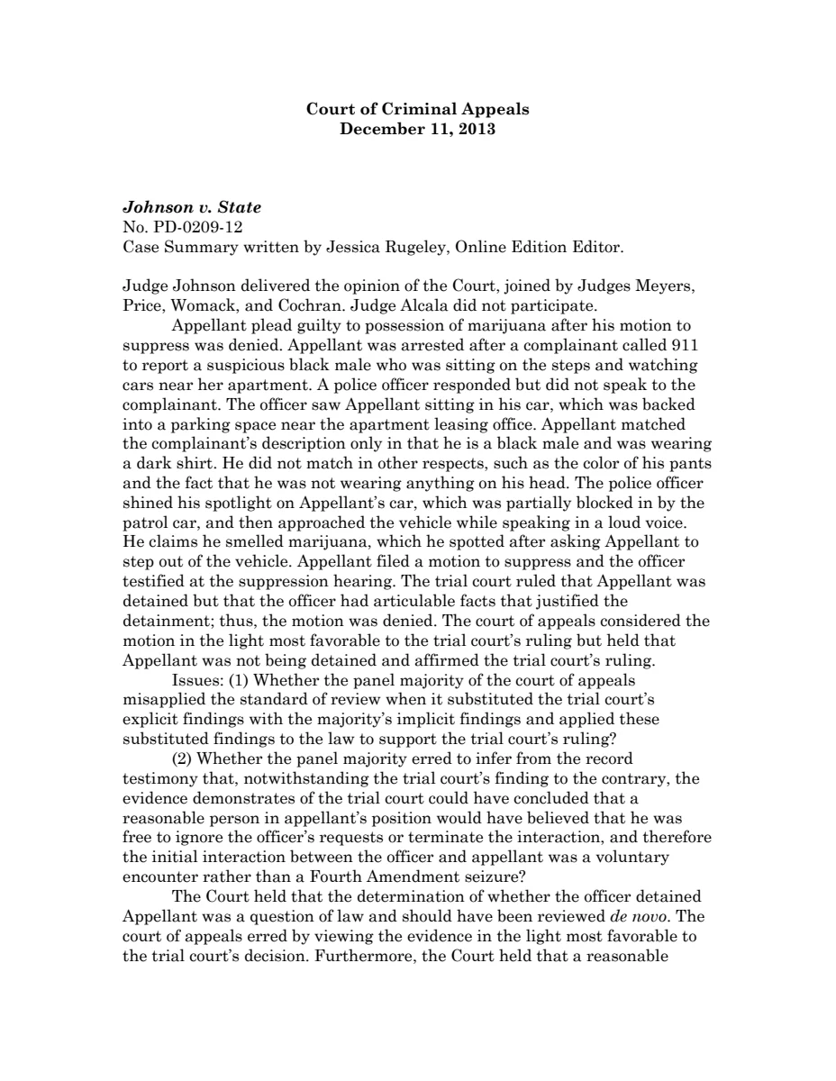 First page of Publication document