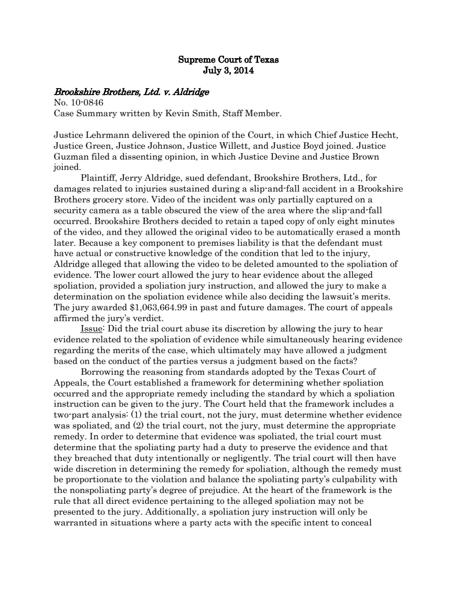 First page of Publication document