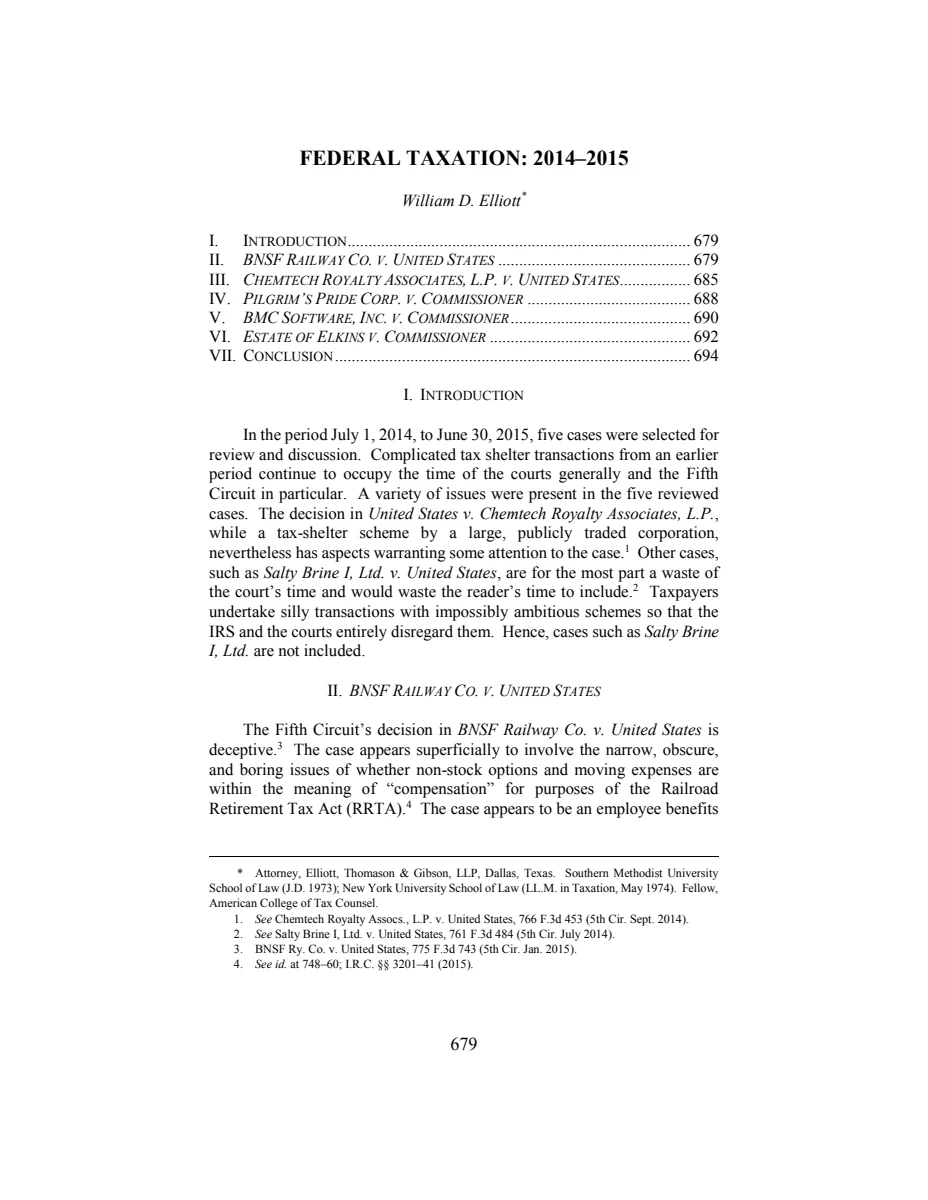 First page of Federal Taxation: 2014–2015