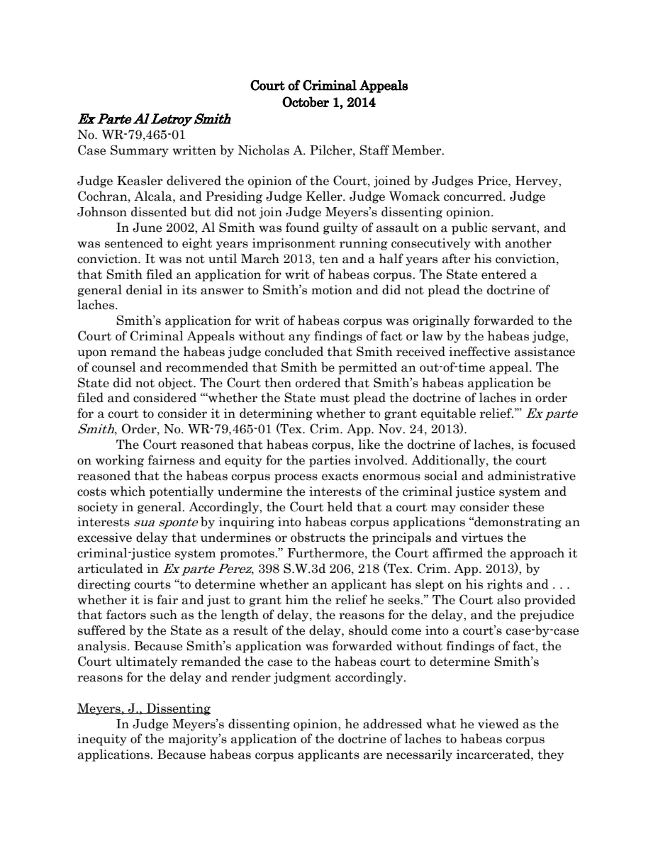 First page of Publication document