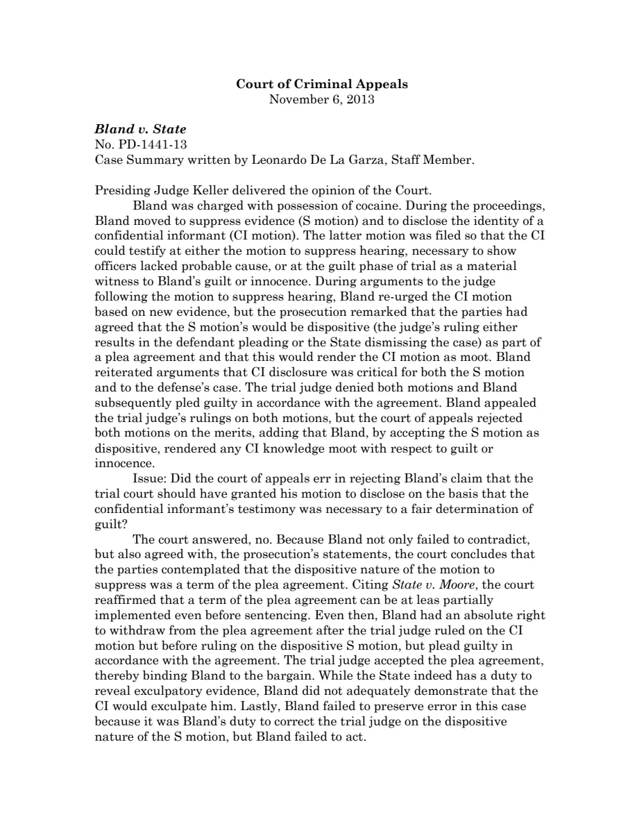 First page of Publication document