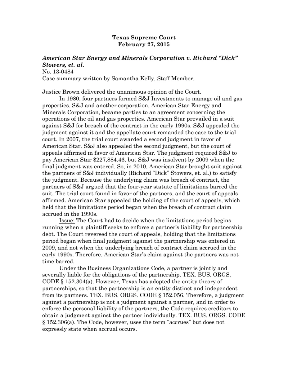 First page of February 27, 2015