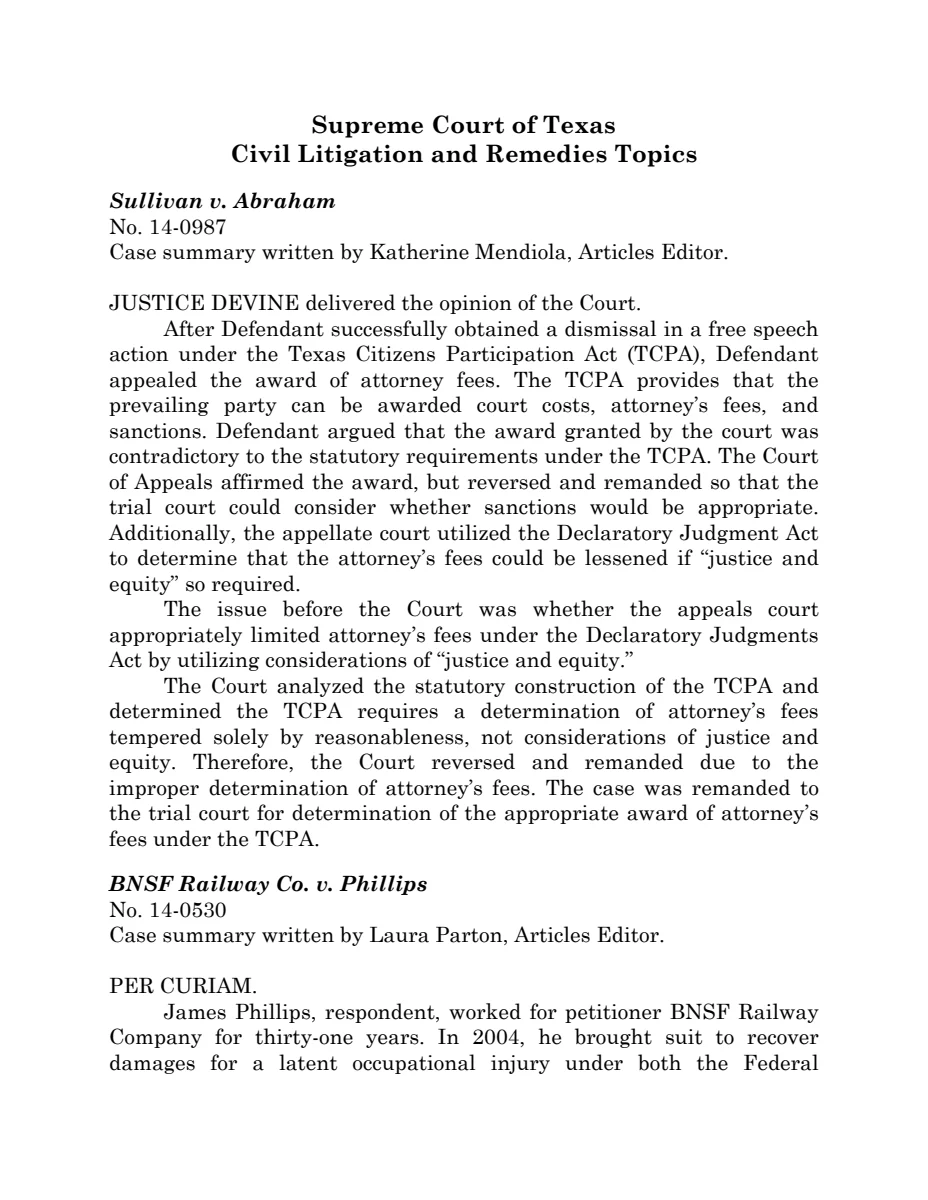 First page of Publication document