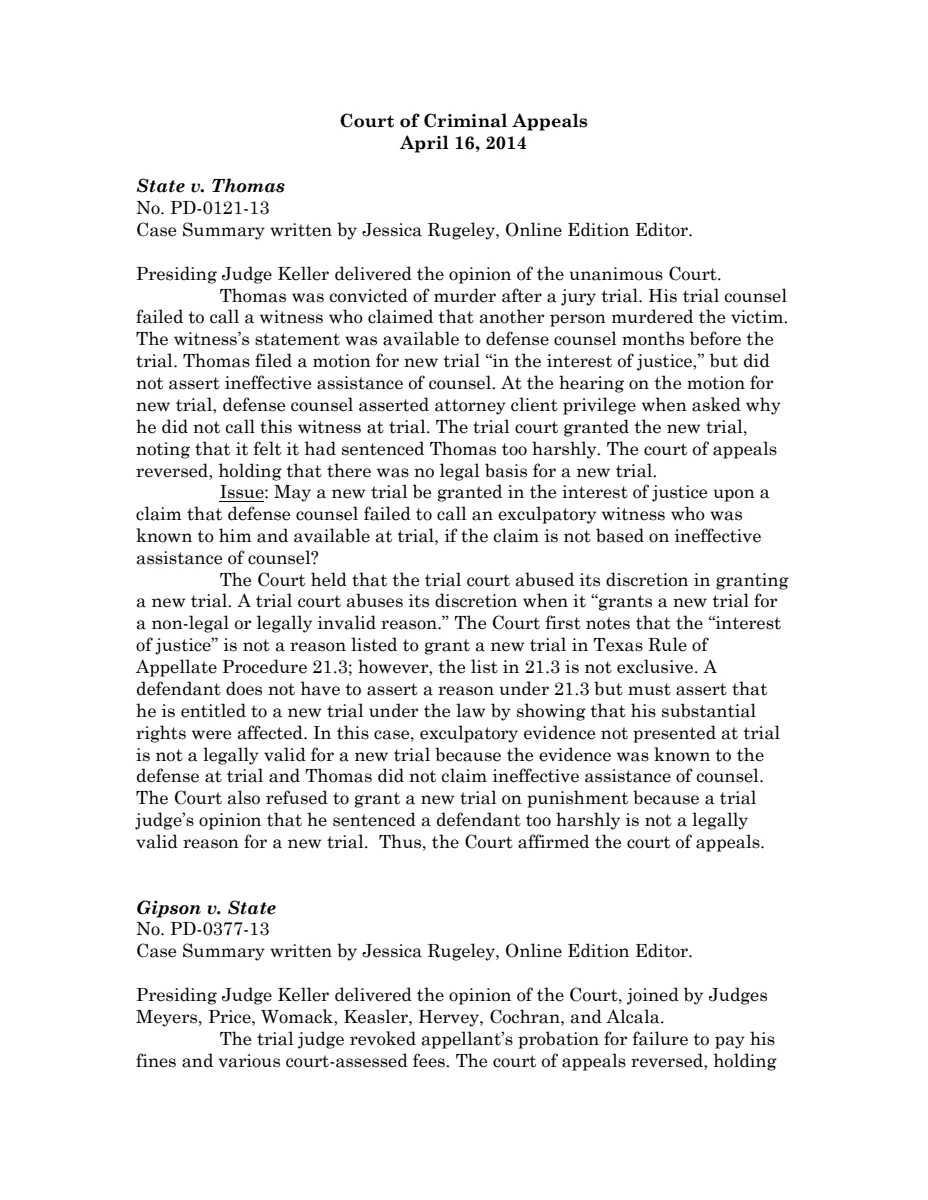First page of Publication document