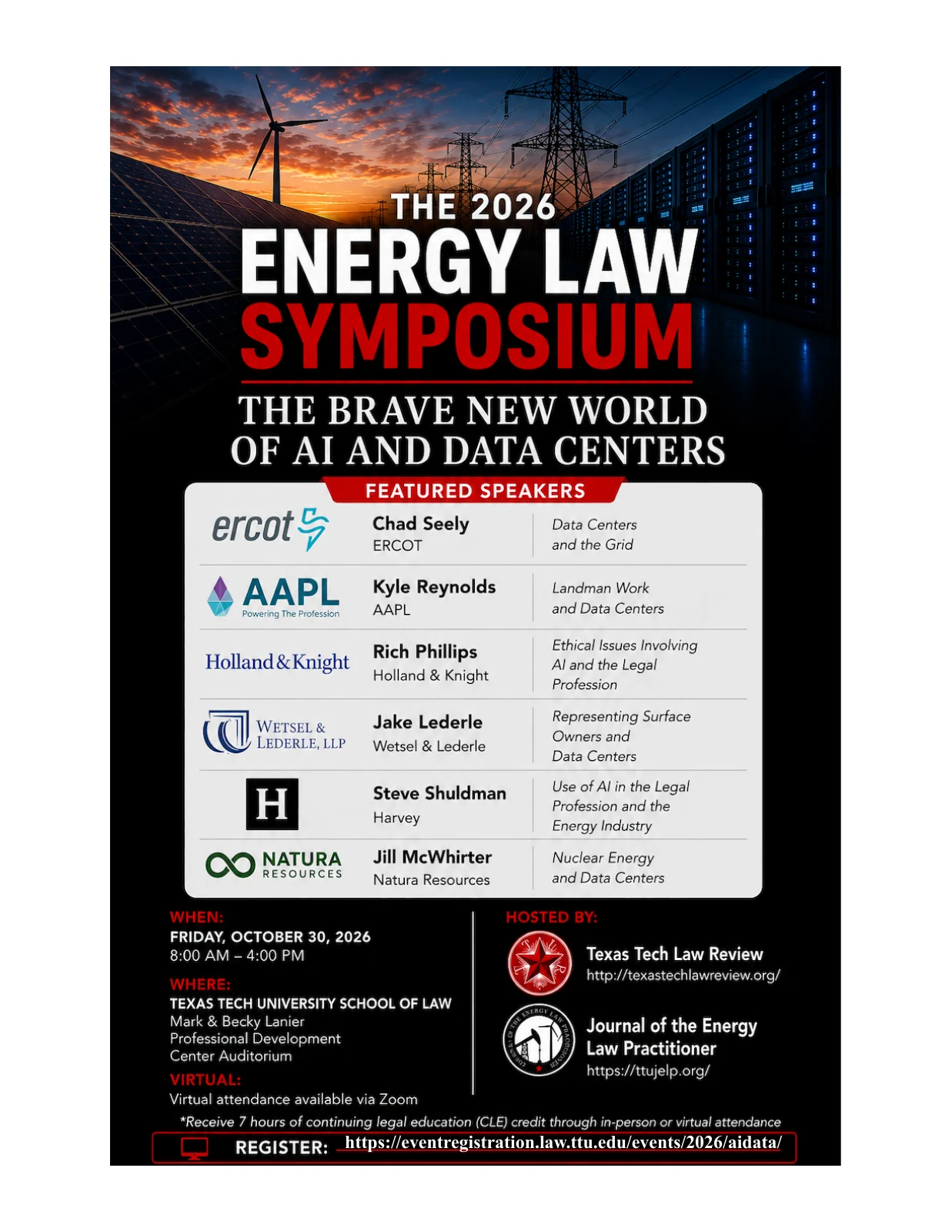 2026 Energy Law Symposium flyer